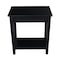 International Concepts Rectangle Narrow End Table, 22 W, 14 L, 25 in H, Wood, Black OT46-2214 - alternate 6